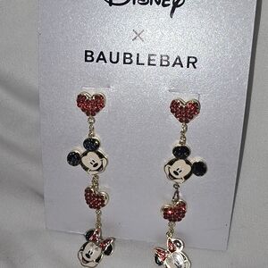 BaubleBar Red and Black Mickey Earrings
